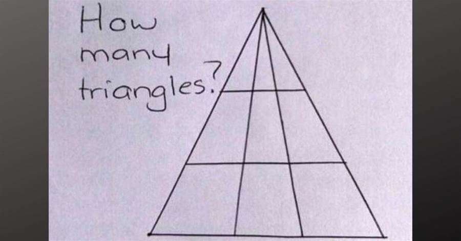 【問題】三角形は全部で何個ありますか？「自信のあるそこのあなた、きっと間違えますよ！」