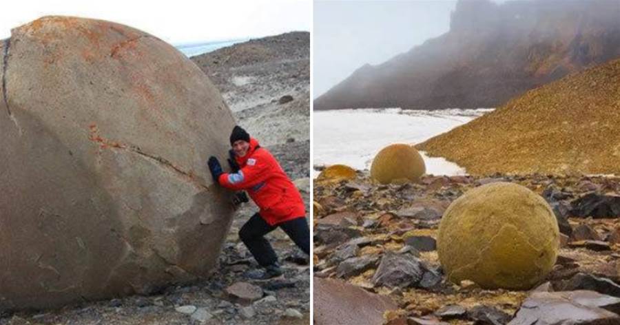 俄羅斯一座島上突然出現很多巨大石球，如何形成，專家都無法解釋
