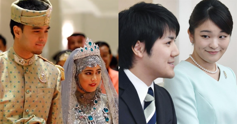 同嫁平民：汶萊公主穿鑽石婚紗，日本真子公主卻得放棄1.5億嫁妝