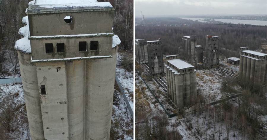 從高處看蘇聯廢棄糧倉：宏偉卻破敗，令人感歎
