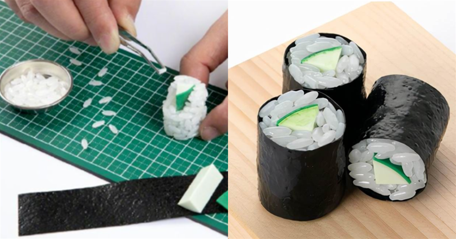 日本奇葩「浪費時間」玩具，用546粒米拼了個不能吃的超逼真壽司！