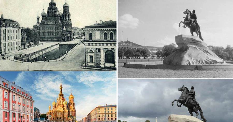 百年回眸，聖彼德堡的今昔對比